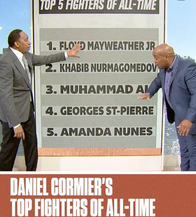 Cormier and Stephen A. Smith revealed the nugget on ESPN's First Take. 