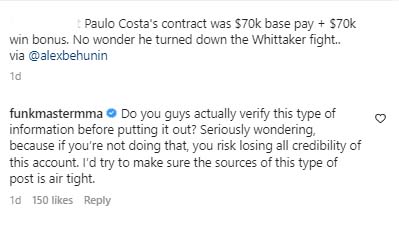 Aljamain Sterling defended UFC thinking that Costa's contract couldn't possibly be as bad as it is