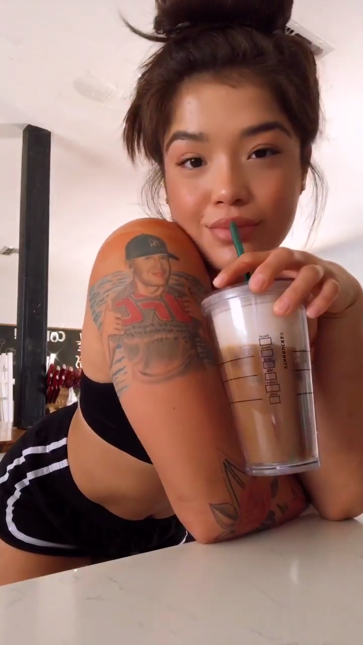 Tracy Cortez with a tattoo of her brother