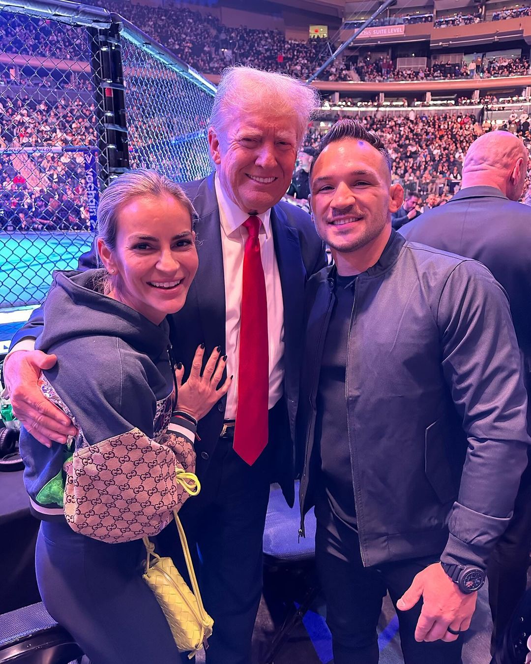 Chandler and wife were pleased to meet Trump at UFC 295