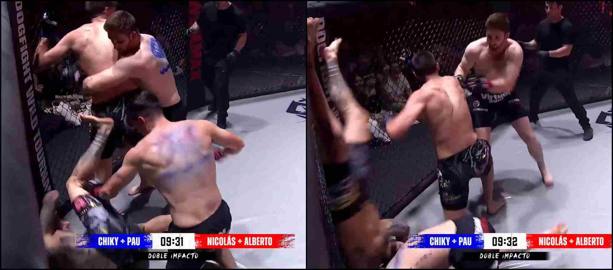 (Video) 2v2 MMA brawl has UFC fans asking ‘how is this a real thing?’